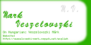 mark veszelovszki business card